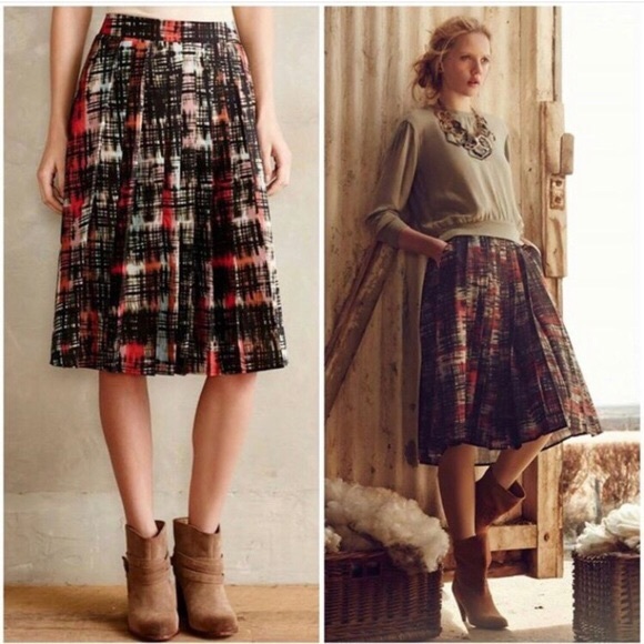 Anthropologie Dresses & Skirts - Anthropologie Fynn and Rose Pleated Midi Skirt 6